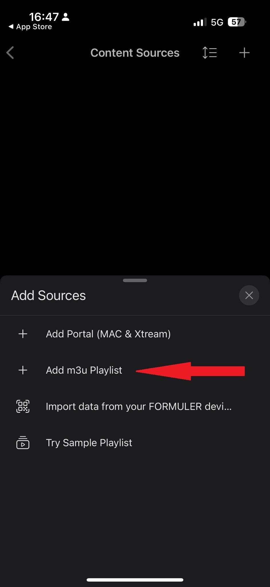 Step 4 - Add m3u Playlist